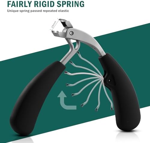 FVION Innovative Angled Head Toenail Clippers, Professional Ingrown Toe Nail Clippers for Thick Nails Seniors, Slanted Nail Clippers with Catcher, Pedicure Toenail Cutters Toenail Scissors