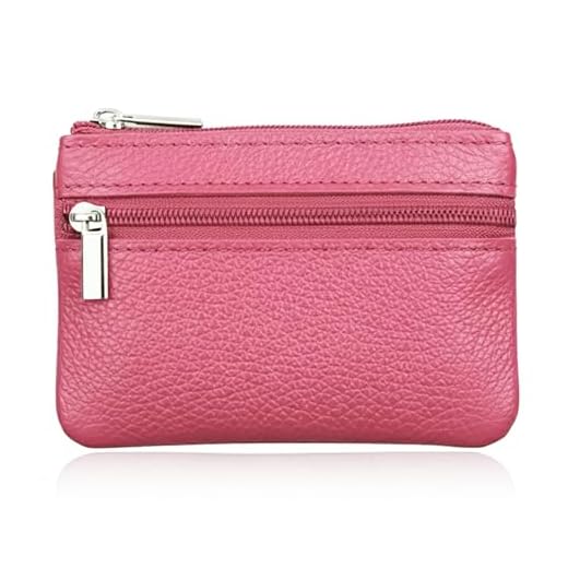 Hibate 1x Rosé Mini Porte-Monnaie Cuir pour Femme Homme Enfant Fille Garcon Coin Purse Wallet