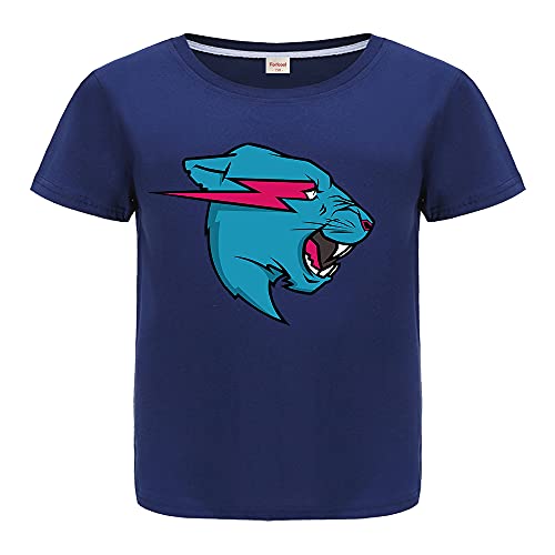 Forlcool YouTube Game Merch - Camiseta de verano para niños y niñas, 100 % algodón, Azul marino., 9-10 Years