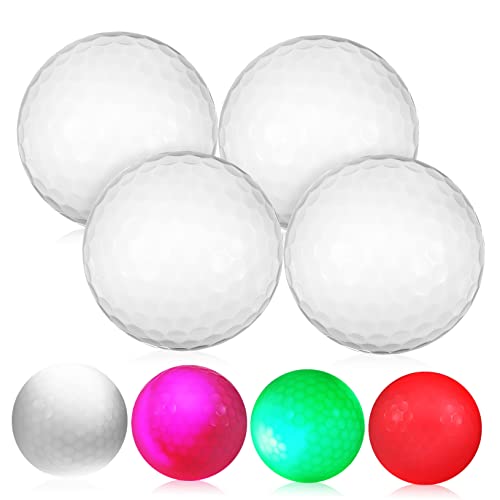 Happyyami 8 Piezas Bola Accesorios de Golf Pelota de Golf Que Brilla intensamente en la Noche Golf Balls Golf Golpear de Golf Brillantes Pelota de Golf para Practicar