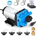 Anbull Self Priming Water Pump 110V 5.0GPM 55PSI, Industrial Water Pressure Diaphragm Pump with 3/4" Garden Hose Adapters for Liquid Transfer, Marine, Agriculture Applications