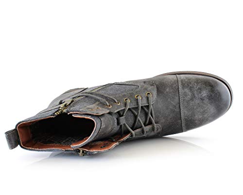 Image of Polar Fox Men's Casual Cap-Toe Ankle Boot Collection | Lace-Up Work, Combat, and Chukka Styles