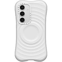 CASETiFY Ripple Galaxy S24 Case [2X Military Grade Drop Tested/Wave Textured/Compatible with Magsafe] - White