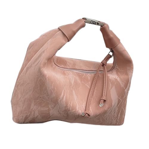Sac à main en cuir PU doux pour femme avec élégante poignée en métal