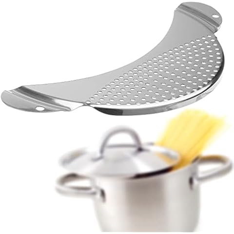 4smile Nudelsieb - Platzsparendes Nudelsieb Edelstahl rostfrei - Flaches Sieb Küche als praktische Abgiesshilfe für Töpfe - Stabiles Sieb, Küchensieb Ø 26cm Cover