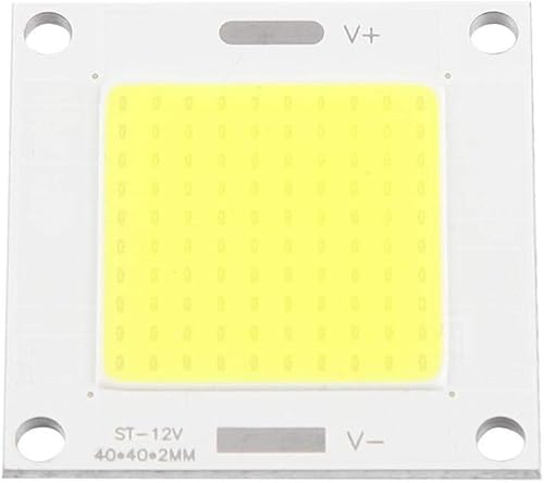 Yosoo Panel LED COB, 12-14V 50W LED Chip integrado Panel de luz Bombilla lámpara de inundación para proyector DIY Proyector Reflector (blanco)
