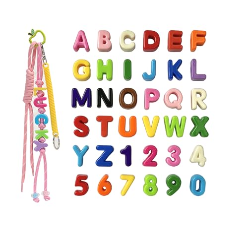 Chunky Colorful Acrylic Letter Beads for DIY Crafts (72)