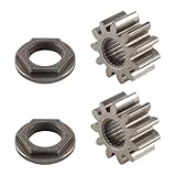 Hoite 2 Sätze Zahnradbuchsen-Kit für MTD 741-0656 Toro 112-0863 Lenkwellen-Ritzellager, Sechskantflansch, 11 Zähne, Keilwellenlöcher, passend für Modelle 1170