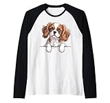 Un divertente Cavalier King Charles Spaniel che sbircia la testa per salutarci. Ideale per qualsiasi mamma Cavalier, papà, proprietario di animali domestici o amante dei cani.