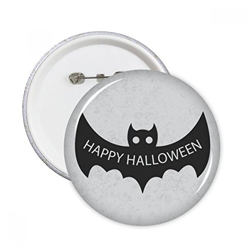 Badge chauve-souris Joyeux Halloween rond 5pcs de décoration pour vêtements