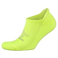 Balega Hidden Comfort Athletic No Show Running Socks for Men and Women with Seamless Toe, Zest Lemon, Large