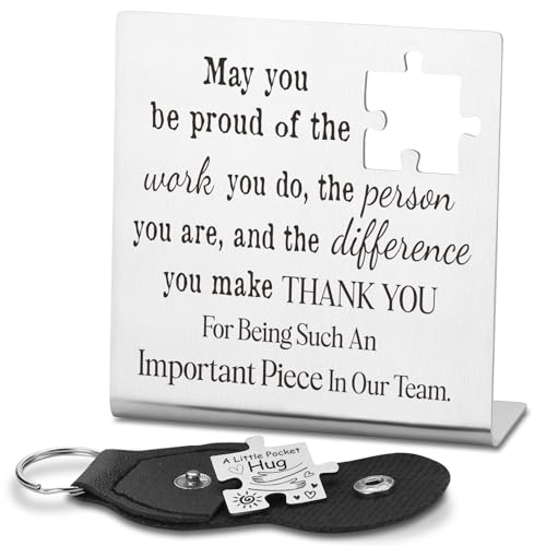 You are an Important Piece of Our Team Appreciation Gift Employee Staff Teacher Thank You Volunteer Recognition Teamwork Gift for Coworker Member Group Office Gift Desk Decorative Sign TZC35