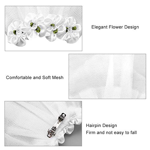 Pssopp Schleier für Hunde Hund Braut Blume Kopfschmuck Hundehaarspangen Hund Haustier Katze Brautkleid Hochzeit Haar Zubehör für kleine Hunde Katzen(L)