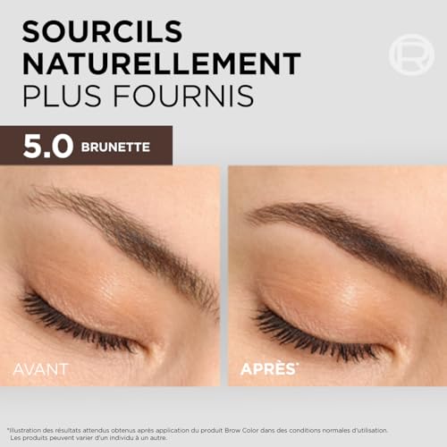 Mascara À Sourcils Teinte Châtain 5.0 Brow Color 'oreal Paris La Boite De Coloration Sourcils - vue 5