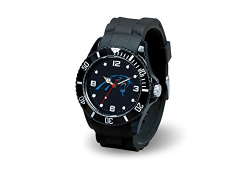 Rico Industries WTSPI0801 NFL Carolina Panthers Spirit Watch,Black