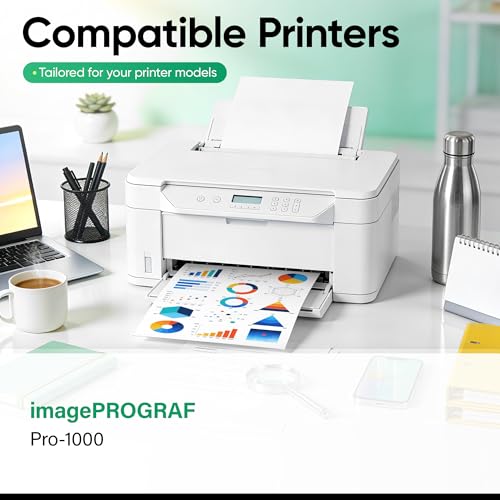 Image of PFI-1000 Ink Tank set 12-Pack 80ml High Capacity with Chip Replacement for Canon PFI-1000 PFI1000 Ink Cartridges Compatible for Canon ImagePROGRAF PRO-1000 Printer Photographic Inkjet Color Twelve Ink