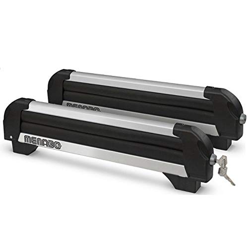 Menabo Iceberg Ski Rack for 4 Skis or 2 Snowboards, Silver, Universal (M0000718MU000)