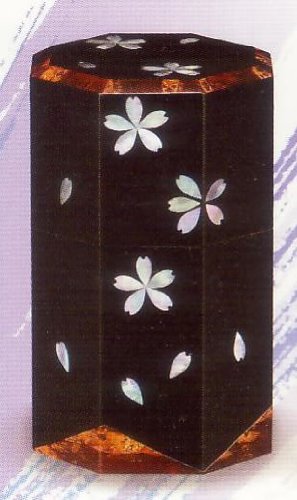 Amazon｜桜皮八角茶筒 螺鈿（ラデン）桜花｜茶筒 オンライン通販