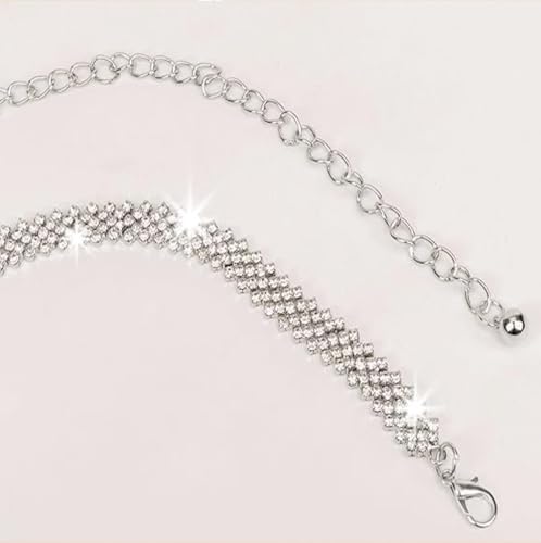 Women-Sparkle-Rhinestone-Thin-Belt - Adjustable Glitter Waist Belt for Wedding Dress Formal Dress Jean3