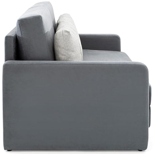 Sofá-cama 2 Lugares Casal Herval Space, 1,46 metros, Suede Molhado Cinza