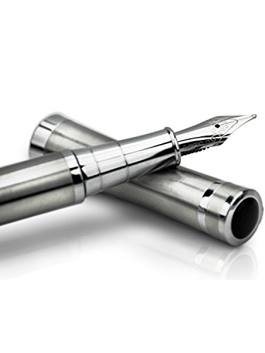 Fountain Pen/Calligraphy Pen/Writing Pen Gift Set - Medium Metal Nib With Ink Converter And Stylish Pen Case - The Leading Designer Of Supreme Luxury Writing Tools For Men Or Women