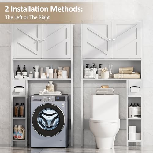 Bathroom-Storage-Cabinet-Over-Toilet-with-Toilet-Paper-Holder-Stand-Freestanding-Bathroom-Storage-Organizer-Cabinet-Space-Saver-WAdjustable-Shelf-White
