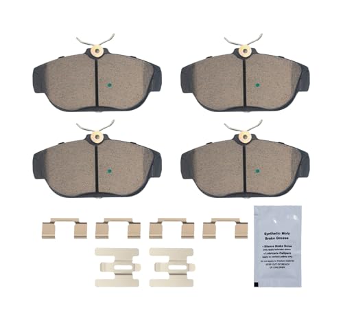 Image of HUSCH D542 Front Ceramic Brake Pads Kit Fit For Volvo 740 1991-1992, For 780 1991, For 940 1991-1995, For 960 1992-1997, For S90 1997-1998, For V90 1997-1998
