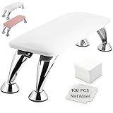 Arm Rest for Nails Tech - Nail Arm Rest, Hand Rest for Nails Tech w/ 100PCS Nail Wipes, Nail Arm Res