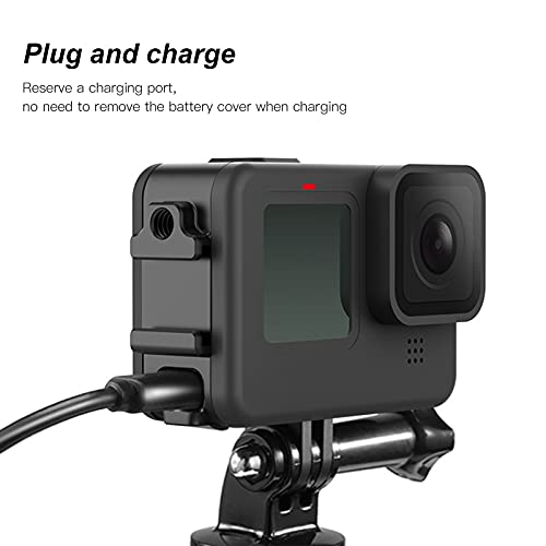 Vbestlife Capa de bateria de metal removível para câmera esportiva G9-6 para GoPro Hero 9, com furo