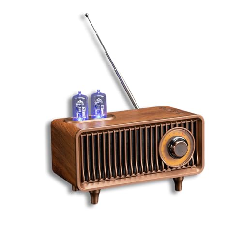 Mini Wooden FM Radio, PortableSpeaker with Built in 1500mAh Battery and Powerful DSP Chip, for U Disk, Memory , AUX