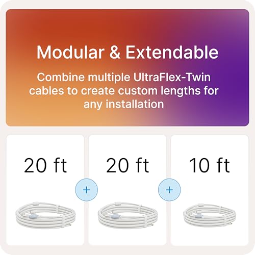 Image of Waveform UltraFlex-Twin 20' Coaxial Cable: Outdoor Rated, Weatherproof Boots, SMA Male to SMA Female, Ideal for 5G Cellular Routers, Gateways, Hotspots