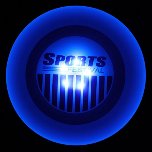 Sports Festival ® LED Light Up Flying Ultimate Disc, 175 Grams, 5 LED Light Bulbs, 5 Switch(Blue, Red, White, Yellow, Green) and 3 Captain America, US Shield