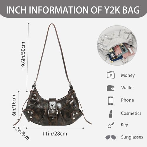 Aulenge Retro Y2K Crocodile Texture Shoulder Bag For Women by Aulenge - Used condition - Image 6