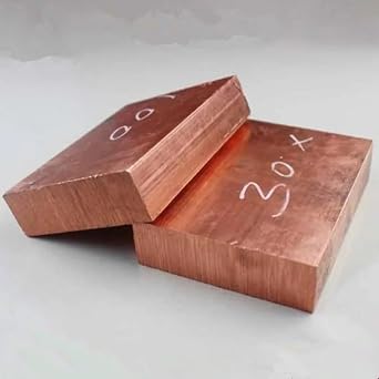 20mm to 60mm Solid Copper Block Pure Copper Plate Electrode Sacrificial Anode Plating Sheet Customized CNC Service (20x20x20mm 1pc)