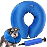 Aufblasbare Halskrause für Hunde, Einstellbarer weicher Schutzkragen, Leckschutz Hundekragen zur Genesung nach Operationen oder Wunden, Hundehalskrause ohne Sichtbehinderung