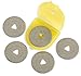 OLFA 28mm Rotary Cutter Replacement Blades, 5 Blades (RB28-5) - Tungsten Steel Circular Rotary Fabric Cutter Blade for Quilting, Sewing, Crafts, and Scrapbooking Fits Most 28mm Rotary Cutters