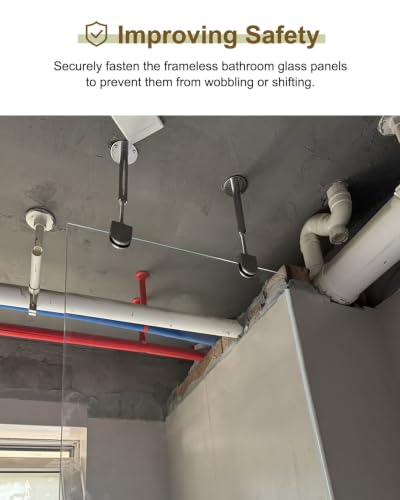 Abrazadera de refuerzo para panel de ducha de acero inoxidable pulido 4