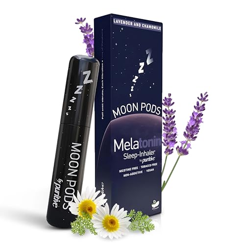 Puritive Melatonin Diffuser for Sleep Support – Natural Sleep Aid & Stress Relief Diffuser – Nicotine-Free, Non-Habit Forming – Reusable & Portable Melatonin Diffuser – Lavender & Chamomile Aroma