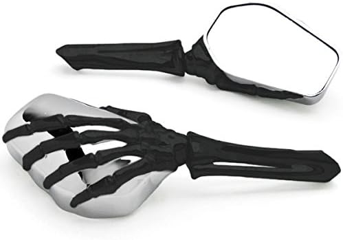 Miniatura 1 de Krator Espejos de mano de esqueleto negrocromado compatibles con Suzuki GSXR GSX-R Gixxer Hayabusa 1300