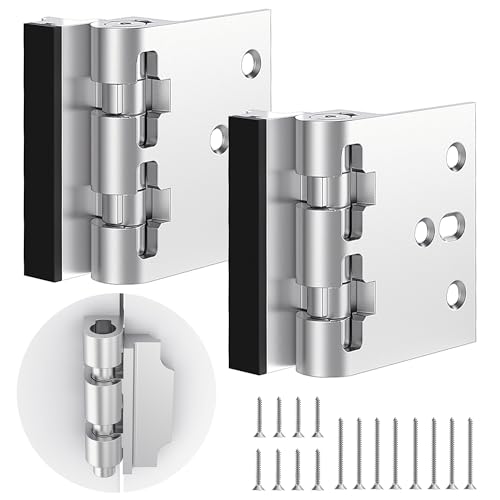 Treasem 2 Pack Upgraded Home Security Door Flip Locks Silver