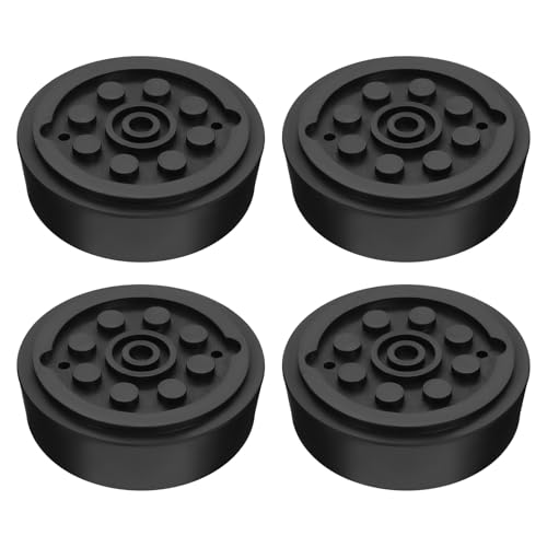 OTOTEC 4 Stück 52 Mm Horizontaler Hydraulischer Wagenheber Gummiblock Wagenhebergummi Passend für die Meisten Autos Gummi-Wagenheberauflage Wagenheberständerauflage Schwarz