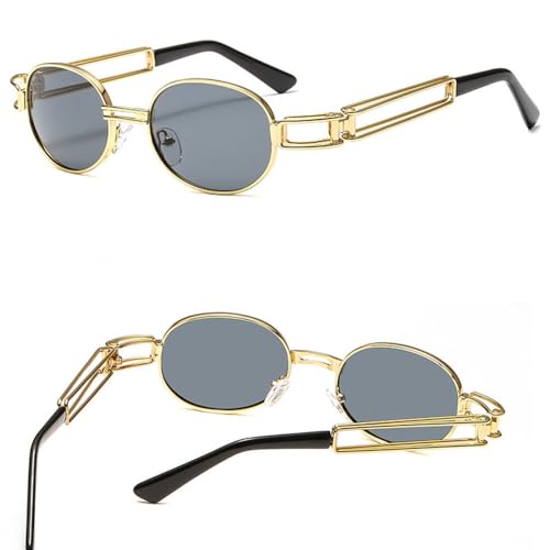Lunettes de soleil rondes steampunk en métal verres UV400