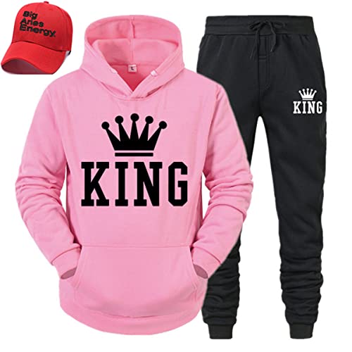 Survêtement homme rose et noir pour vos sorties urbaines en taille XL