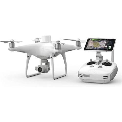 DJI P4 Multispectral Agriculture Drone, 3-Axis Stabilized Camera, RGB + 5 Multispectral Sensors, RTK Module, 27-Min Flight Time, 4.4-Mile Range