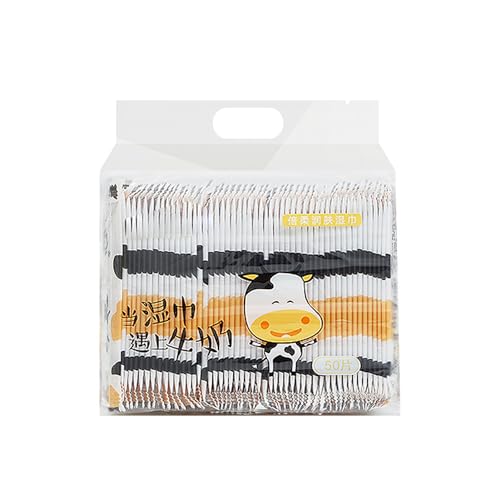 UPALDHOU 50pcspack Mini Toallitas Húmedas Húmedas Individuales para la Cara y las Manos, Material Suave y Seguro, Ideal para Piel Sensible (Paquete de cow 50 piezas)