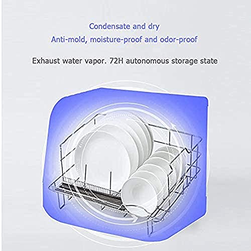 Draagbare Aanrechtvaatwasser Met Kinderslot, Luchtdroogfunctie En Led-Lampje Met 6 Couverts En Bestekmand praktisch - Image 7