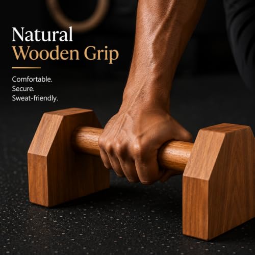 YATTA-X Mahogany Wooden Parallettes 34x12 cm 1.84 kg - Image 8