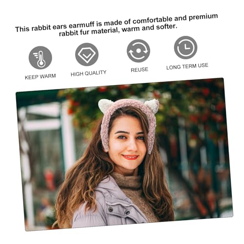 1Pc Adorable Cat Ear Earmuff Plush Ear Protector for Winter Warmth for Students Outdoor Activities and Cold4