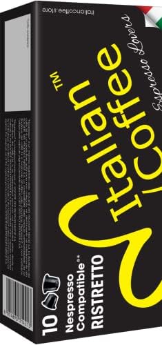 Italian Coffee Pods for Nespresso Original (Pack of 100 Regular Ristretto)