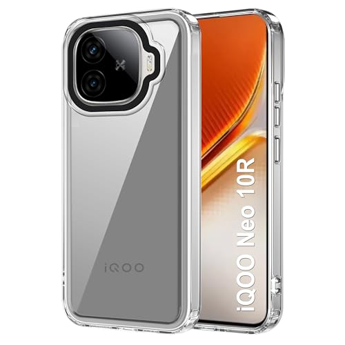Image of amazon basics Back Case Cover for iQOO Neo 10R | Compatible for iQOO Neo 10R Back Cover | Case Cover with Camera Protection | (TPU + PC | Transparent)